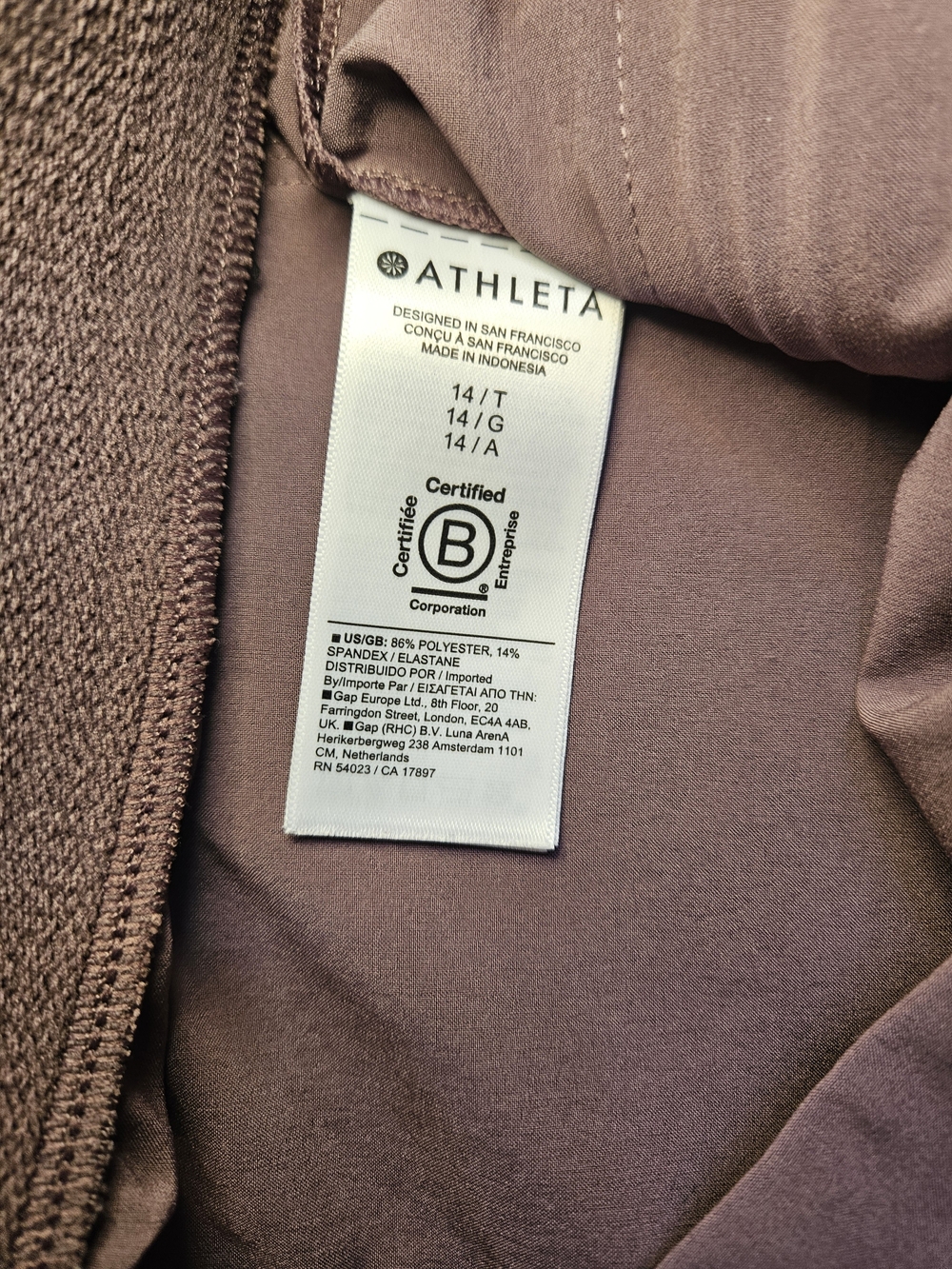 Athleta Brooklyn Heights Wide Leg Pleated Pants Mauve Purple Womens 14 Tall EUC - Picture 9 of 15